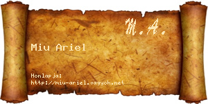 Miu Ariel névjegykártya